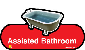 Assisted Bathroom Sign - Image 3