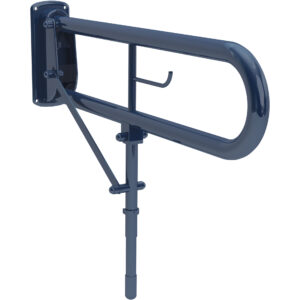 Double Arm Support Bar with Leg & Toilet Roll Holder