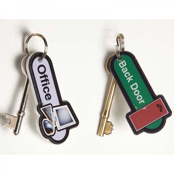 Key Fob with Labels and Key Ring - Image 3
