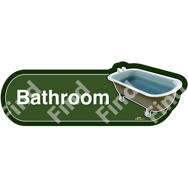 Vintage Bathroom Sign - Image 2