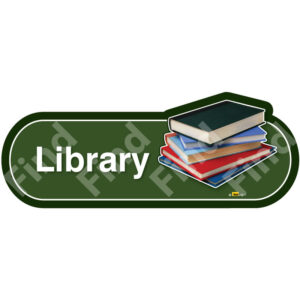 Vintage Library Sign