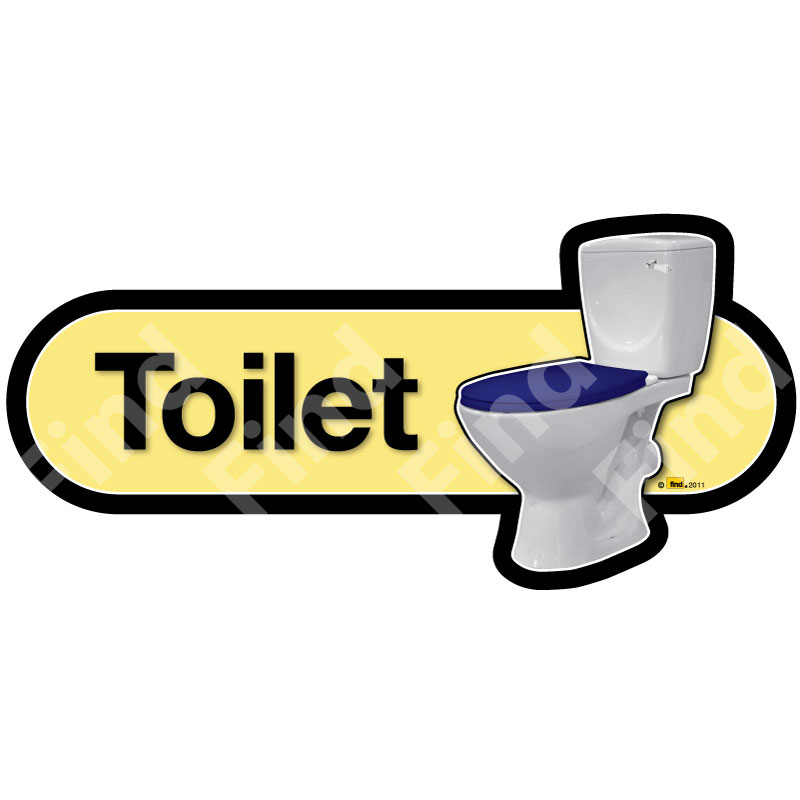 Vintage Toilet Sign