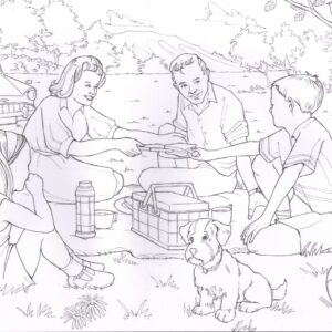 Retro Colouring Sheets