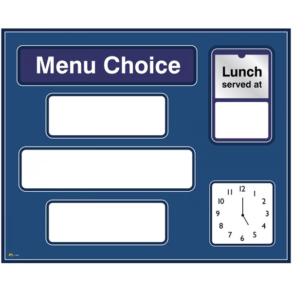 Drywipe Menu Board with Clock - Image 2
