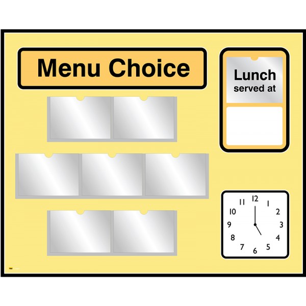 yellow menu board