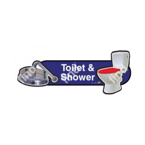 Toilet & Shower Sign